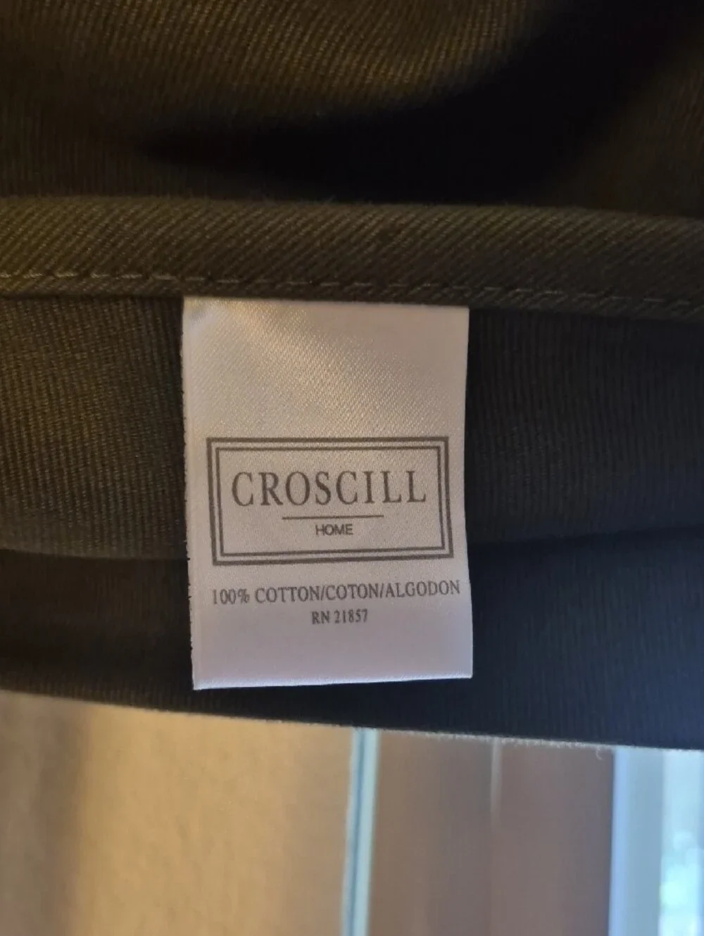 Nwot Croscill Olive Green Curtain Panel with Valance